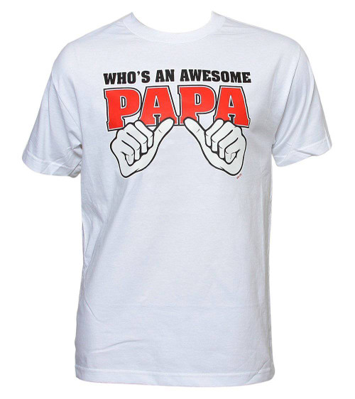Humor Tees Men's "Who's an Awesome Papa?" Custom T-Shirt