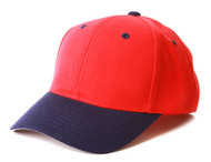 Top Headwear Baseball Cap Two Tone Hat- Red/Navy