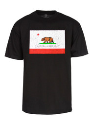 Men's California Bear Republic Black Short Sleeve Shirt