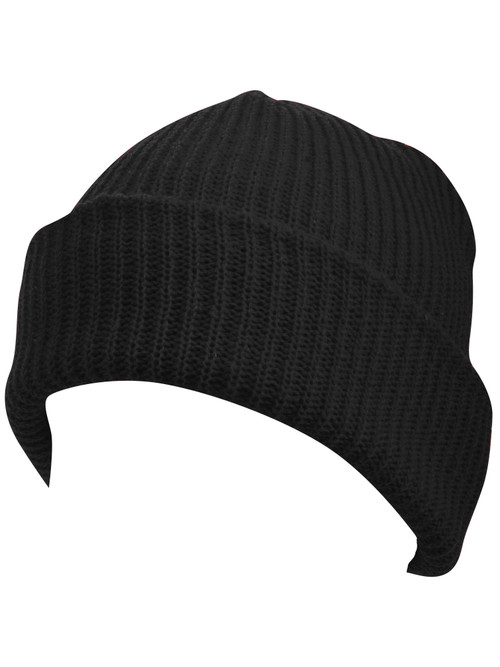 UF Black Long Beanie GI Watch Caps Stylish and Warm - Black
