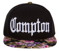 GT Compton Olde English Flowers Flat Bill Adjustable Snap