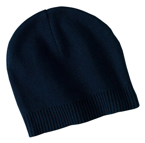 Cotton Beanie Cap, Color: Navy, Size: One Size