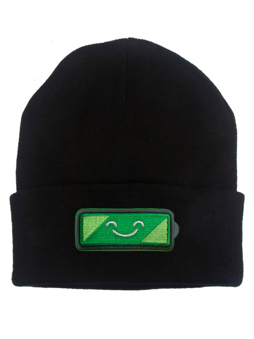 Gravity Threads Battery Smile Patch Cuffed Beanie