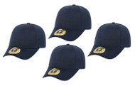 TopHeadwear Structured Adjustable Baseball Hat, Navy 4 pack