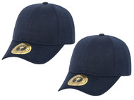 TopHeadwear Structured Adjustable Baseball Hat, Navy 2 pack