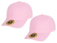 TopHeadwear Structured Adjustable Baseball Hat, Light Pink 2 pack