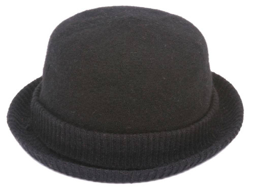 Womens Cuffed Winter Bowler Hat