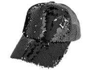 Top Headwear Reversible Sequin Mesh Back Adjustable Baseball Cap