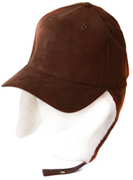 Fitted Hat With Adjustable Ear Flaps For Ear Comfort/Cover - Brown Large