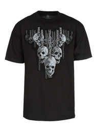 Men's Hanging Out Skulls in Chains Short-Sleeve T-Shirt, Black
