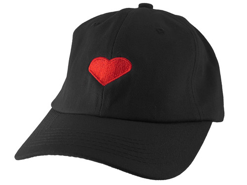 Gravity Trading Red Heart Embroidery Adjustable Cap