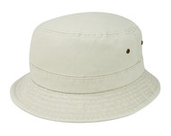 WASHED BUCKET HAT BEIGE, Medium Large