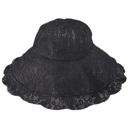 Top Headwear Summer Party Wide Brim Lace Foldable Floppy Sun Hat