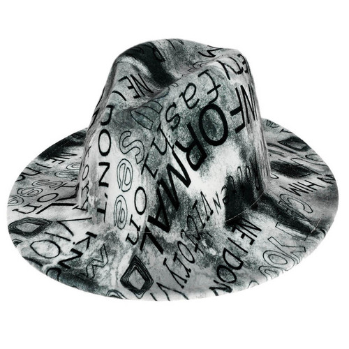 Top Headwear Tie Dye Graffit Wide Brim Felt Fedora Panama Hat