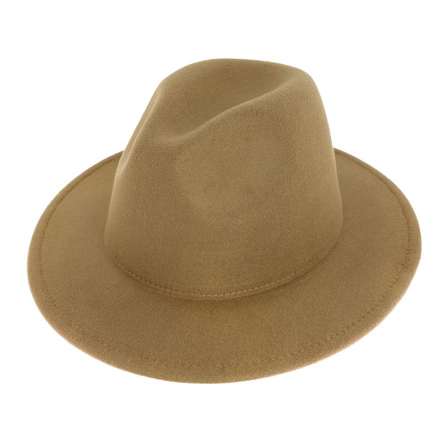 Top Headwear Fashion Wide Brim Felt Fedora Panama Hat