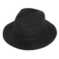 Top Headwear Fashion Wide Brim Metallic Glitter Straw Fedora Panama Hat