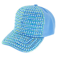 Top Headwear Pearl Rhinestone Bling Baseball Cap
