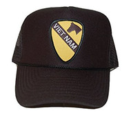 New Vintage Military Trucker Hat Cap - Black Mesh