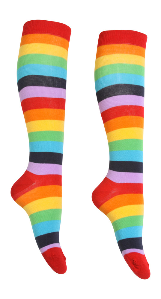 Gravity Threads Stripe Rainbow Socks Long - Gravity Trading