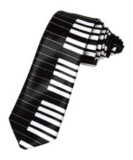 2' Trendy Skinny Tie  - Inverse Colored Piano