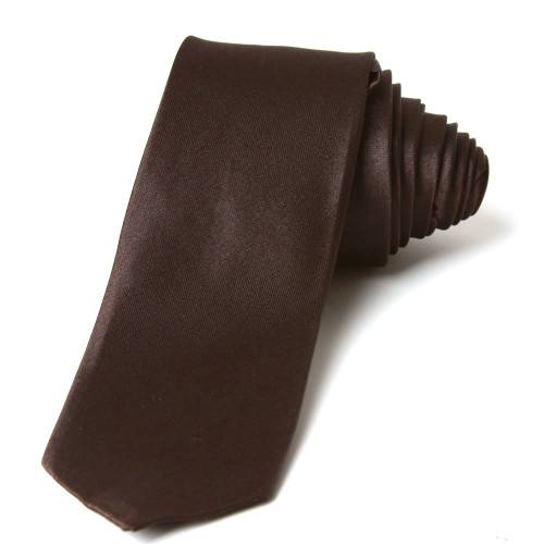 2' Trendy Skinny Tie  - Brown