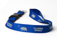 California Republic Lanyard Keychain - Blue