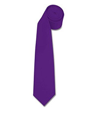 Silky Feel Trendy Slim Tie, Purple
