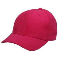 Plain Fitted Curve Bill Hat, Hot Pink 7