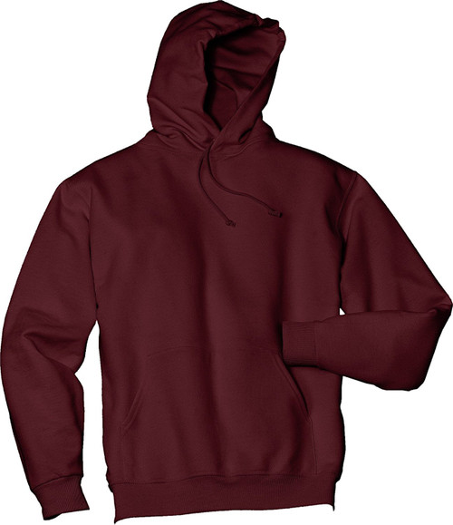 Jerzees Adult Double Lined Hooded Pullover, Maroon, X-Large