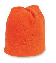 Stretch Fleece Beanie Cap, Color: Orange, Size: One Size
