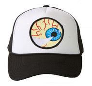 Trucker Mesh Vent Snapback Hat, Eyeball 3D Patch Embroidery