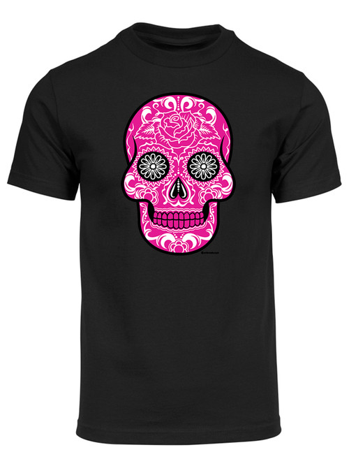 Gravity Threads Mens Pink Sugar Skull Short-Sleeve T-Shirt