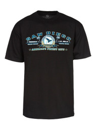 San Diego America's Finest City Cotton T-Shirt - Black, 2XL