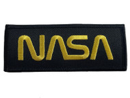 Nasa Logo Patch, Black/Yellow
