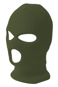 TopHeadwear's 3 Hole Face Ski Mask, Olive
