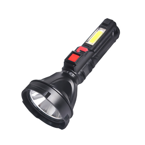 Gravity Trading Super Bright Portable Flashlight w/ Side lamp USB Rechargeable