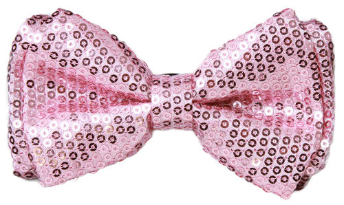 Pre-tied Bowtie in Coool Brand Gift Box- Light Pink Sequins