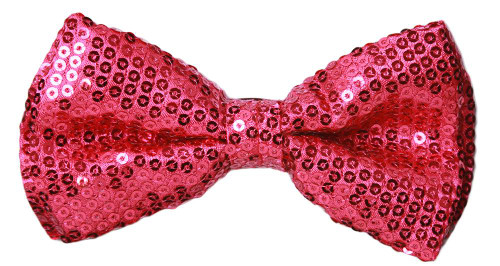 Pre-tied Bowtie in Coool Brand Gift Box- Hot Pink Sequins