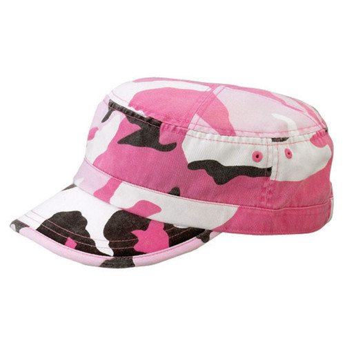CAMO TWILL WASHED ARMY CAP - Pink Camo