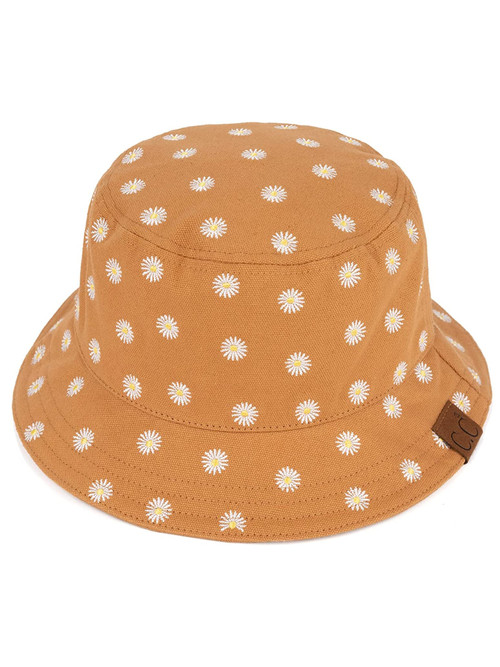 C.C Daisy Embroidered Cotton Canvas Bucket Hat