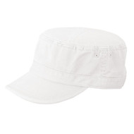 Enzyme Regular Solid Army Caps-White