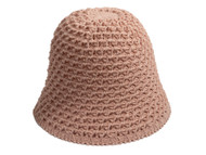 Gravity Threads Women's Chunky Open Weave Crochet Cloche Bucket Hat