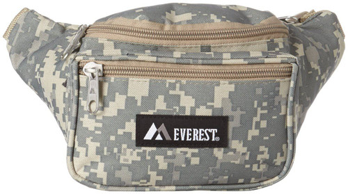 Everest Unisex Fabric Organizer Adjustable Fanny Waist Pack - Digital Camo