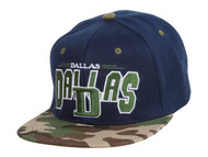Embroidered D Dallas Flatbill Adjustable Snapback Hat
