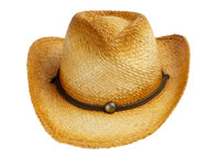 Top Headwear Outback Distressed Raffia Straw Western Cowboy Hat