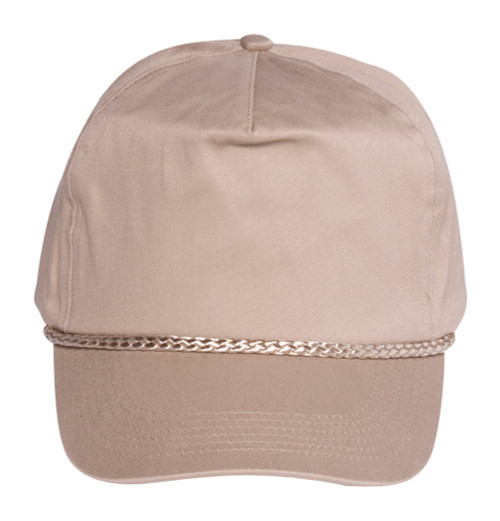 Cotton Twill Golf Cap - Khaki