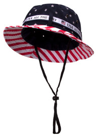 Cotton Twill USA American Flag Bucket Hat USA All The Way Boonie