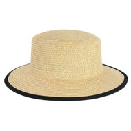 Top Headwear Two-Tone Upturn Wide Brim Fedora Panama Hat