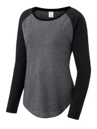 Gravity Threads Ladies Tri-Blend Moisture Wicking Performance Scoop Long Sleeve