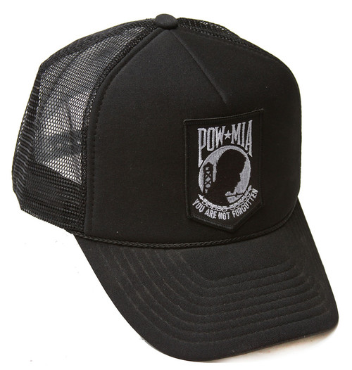 Delux 3D Patch Embroidery Trucker Hat, POW*MIA